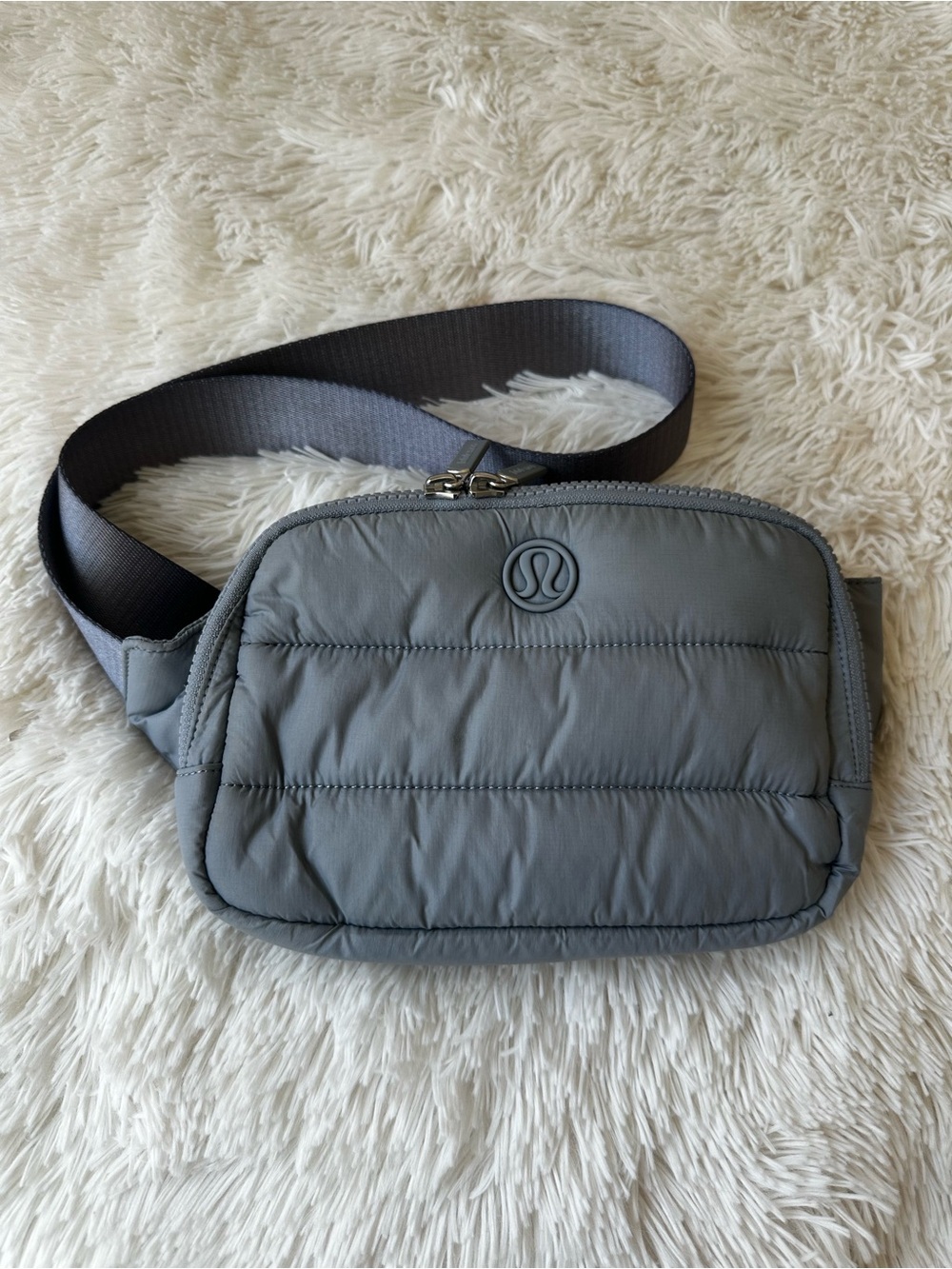 LULULEMON Quilted Grid Belt Bag Grey Sage 1.5L Crossbody Fanny Pack Retired